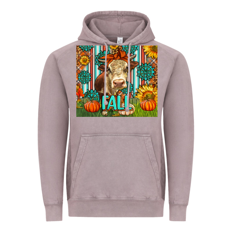 Western Fall Cow Vintage Hoodie by LillyAllenDesigns | Teevron