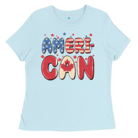 Baby Blue American Ladies Tee - MaliasSmallBusiness