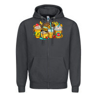 Smoke school bus coffee cups Zipper Hoodie - OliviaCreatesArt
