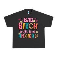 Pigment Black bad bitch with bad anxiety Urban Heavy Tee - Artiststas