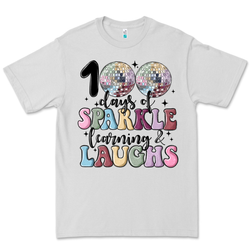 100 Days Of Sparkle Learning And Laugh Faux Sequin Premium Tee by MaliasSmallBusiness | Teevron