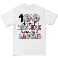 White 100 days of sparkle learning and laugh faux sequin Premium Tee - MaliasSmallBusiness