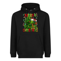 Black merry christmas dragon Heavyweight Hoodie - FaDigitalArtStudio