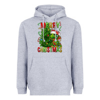 Heather Grey merry christmas dragon Heavyweight Hoodie - FaDigitalArtStudio