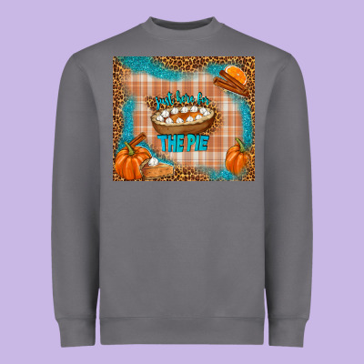 Just Here For The Pie Heavyweight Sweatshirt Designed By Tumblerdesignbyshophia
