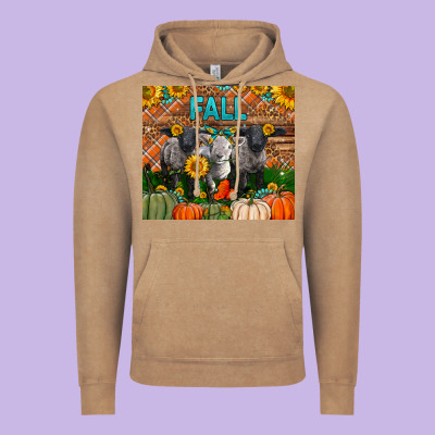Fall Baby Lambs Vintage Hoodie Designed By Lillyallendesigns