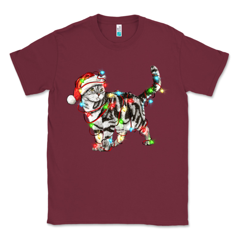 Christmas American Shorthair Cat Classic Tee by LillyAllenDesigns | Teevron