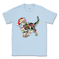 Dusty Blue christmas american shorthair cat Classic Tee - LillyAllenDesigns