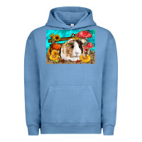 Pigment Pebble Blue Guinea Pig Kid's Urban Hoodie - LillyAllenDesigns