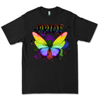 Black rainbow butterfly pride lgbtq Premium Tee - MaliasSmallBusiness