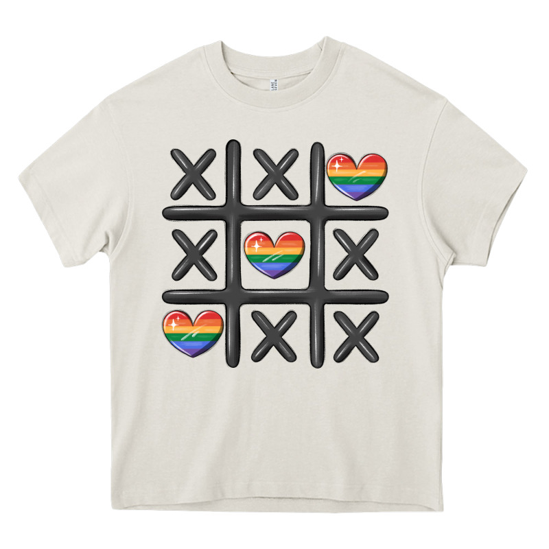 Pride Tic Tac Toe Heavy Core Tee by MaliasSmallBusiness | Teevron