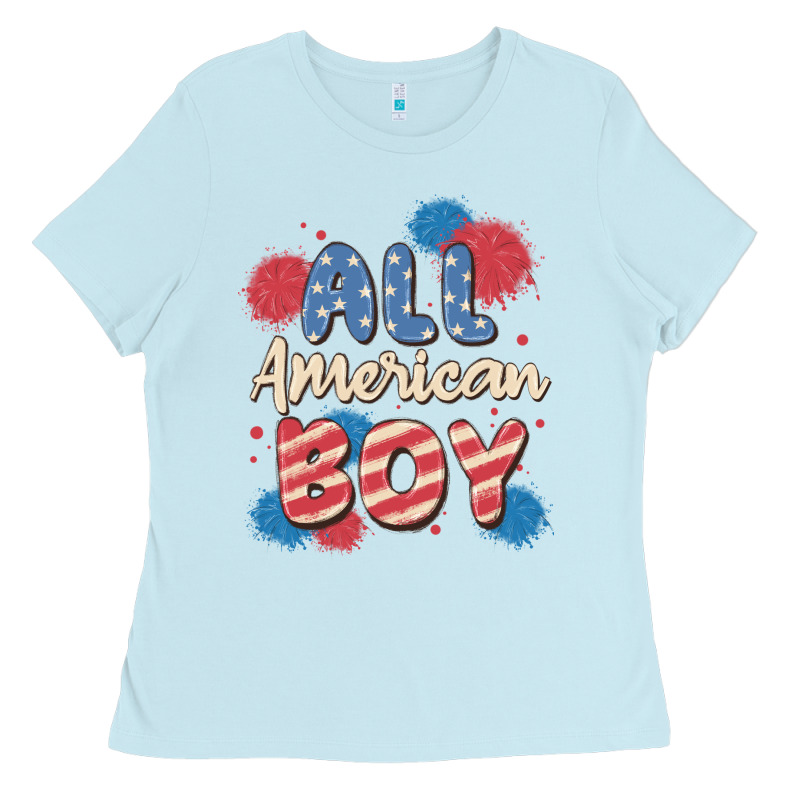 All American Boy Ladies Tee by MaliasSmallBusiness | Teevron
