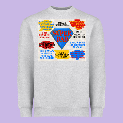 Super Dad Heavyweight Sweatshirt Designed By Tumblerdesignbyshophia