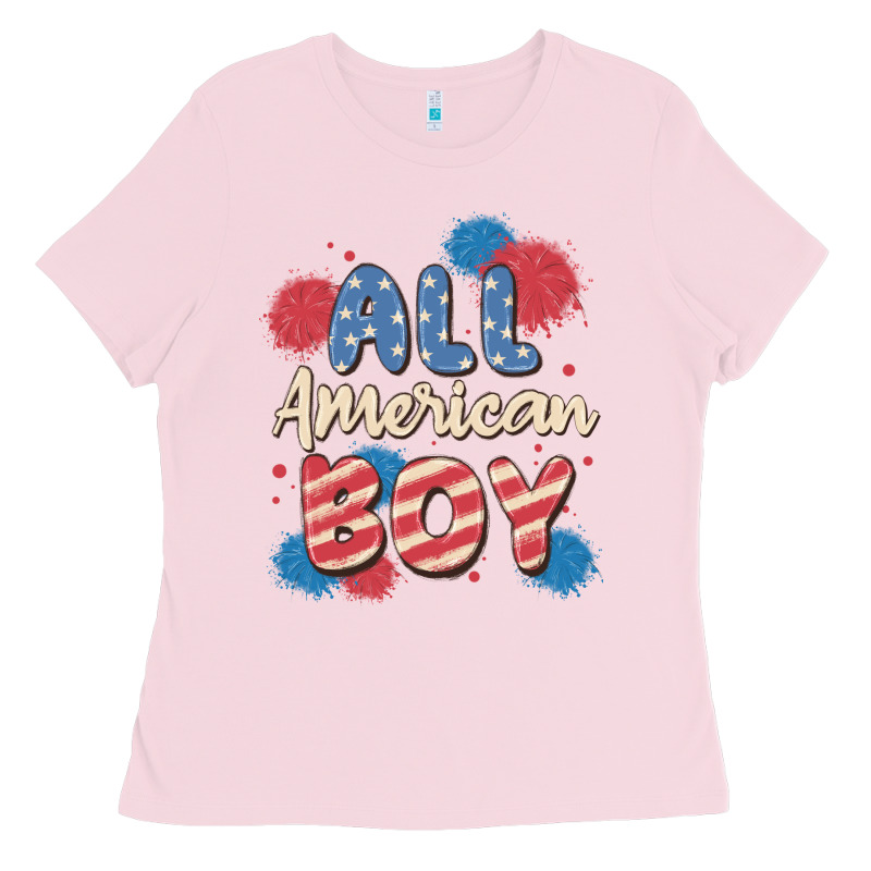 All American Boy Ladies Tee by MaliasSmallBusiness | Teevron