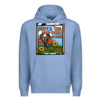 Colony Blue western just a girl who loves horses Premium Hoodie - OliviaCreatesArt