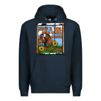 Navy western just a girl who loves horses Premium Hoodie - OliviaCreatesArt