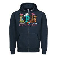 Navy licensed practical nurse Zipper Hoodie - OliviaCreatesArt