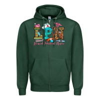 Sports Green licensed practical nurse Zipper Hoodie - OliviaCreatesArt