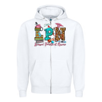 White licensed practical nurse Zipper Hoodie - OliviaCreatesArt