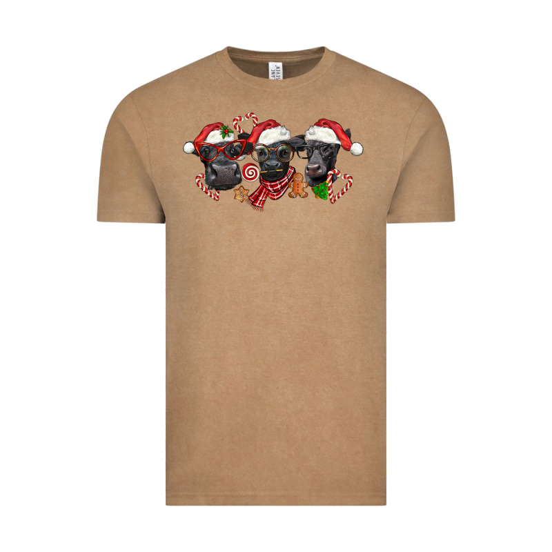 Christmas Black Angus Cows Vintage Tee by LillyAllenDesigns | Teevron