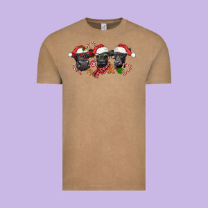 Christmas Black Angus Cows Vintage Tee Designed By Lillyallendesigns