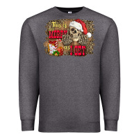 Charcoal Heather this is as merry as i get skull Premium Sweatshirt - FaDigitalArtStudio