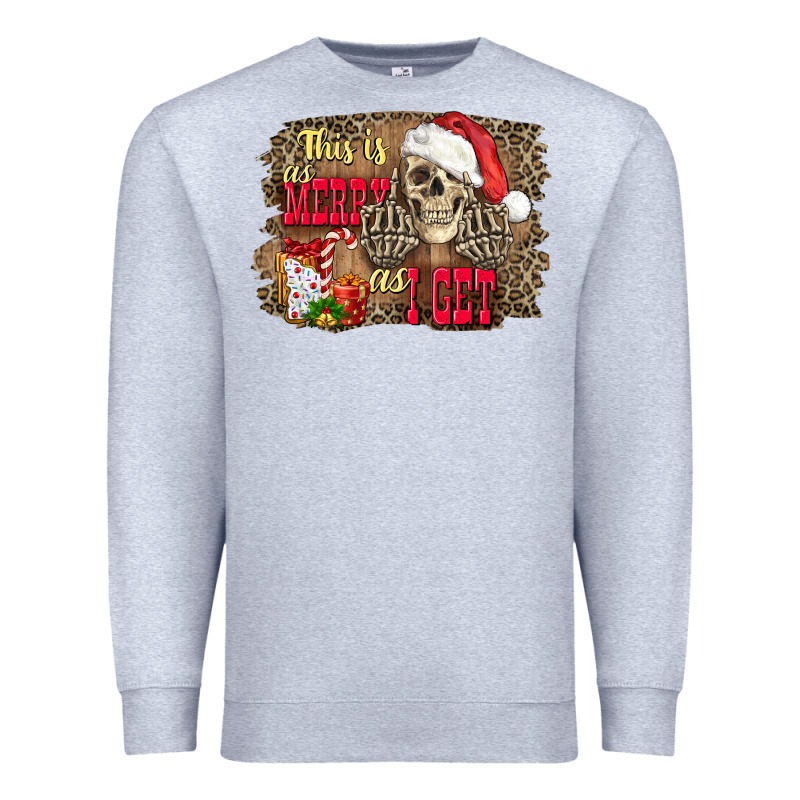 This Is As Merry As I Get Skull Premium Sweatshirt by FaDigitalArtStudio | Teevron