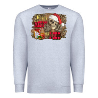 Heather Grey this is as merry as i get skull Premium Sweatshirt - FaDigitalArtStudio