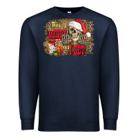 Navy this is as merry as i get skull Premium Sweatshirt - FaDigitalArtStudio