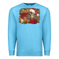 Ocean Blue this is as merry as i get skull Premium Sweatshirt - FaDigitalArtStudio