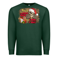 Sports Green this is as merry as i get skull Premium Sweatshirt - FaDigitalArtStudio