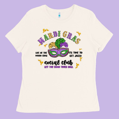 Mardi Gras Social Club Ladies Tee Designed By Maliassmallbusiness
