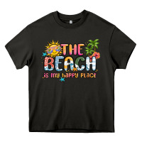 Asphalt the beach is my happy place Heavy Core Tee - MaliasSmallBusiness