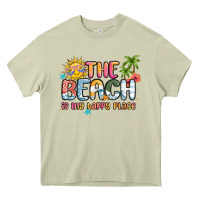 Mossy the beach is my happy place Heavy Core Tee - MaliasSmallBusiness