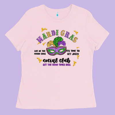 Mardi Gras Social Club Ladies Tee Designed By Maliassmallbusiness