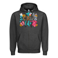 Charcoal Heather scrub life olivia Zipper Hoodie - OliviaCreatesArt
