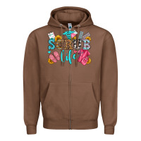Chestnut scrub life olivia Zipper Hoodie - OliviaCreatesArt