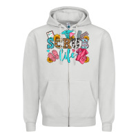 Dove Grey scrub life olivia Zipper Hoodie - OliviaCreatesArt