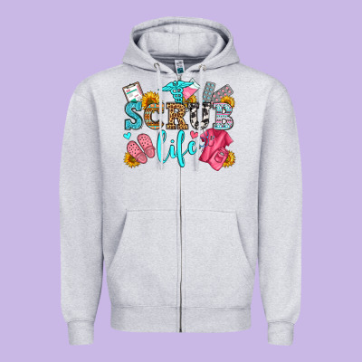Scrub Life Olivia Zipper Hoodie Designed By Oliviacreatesart