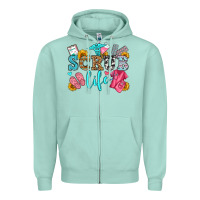 Seafoam scrub life olivia Zipper Hoodie - OliviaCreatesArt