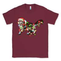 Burgundy christmas christmas maine coon cat cat Classic Tee - LillyAllenDesigns