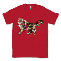 Red christmas christmas maine coon cat cat Classic Tee - LillyAllenDesigns