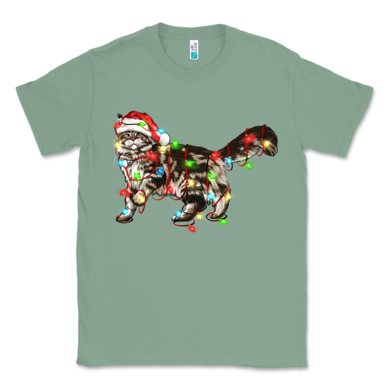 Christmas Christmas Maine Coon Cat Cat Classic Tee by LillyAllenDesigns | Teevron