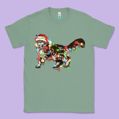 Christmas Christmas Maine Coon Cat Cat Classic Tee Designed By Lillyallendesigns