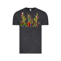 Vintage Black Christmas Cactus Vintage Tee - LillyAllenDesigns