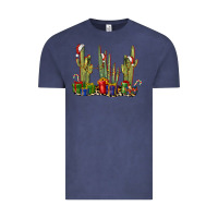 Vintage Denim Christmas Cactus Vintage Tee - LillyAllenDesigns