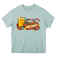 Arona hot dog and beer with stars and usa flags Heavy Core Tee - AdoDesignShop