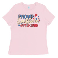 Bubblegum Pink proud southern american Ladies Tee - MaliasSmallBusiness
