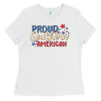 White proud southern american Ladies Tee - MaliasSmallBusiness