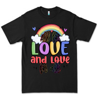 Black all for love and love for all Premium Tee - MaliasSmallBusiness